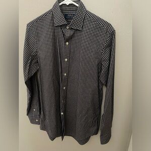 New Polo Ralph Lauren Men's Gray & Black Checkered Shirt